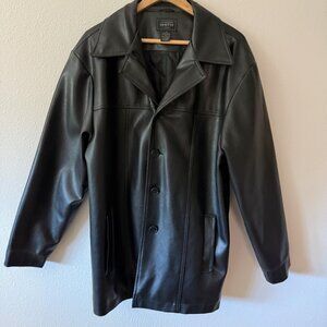 Whispering Smith London Black Faux Leather‎ Jacket Size M